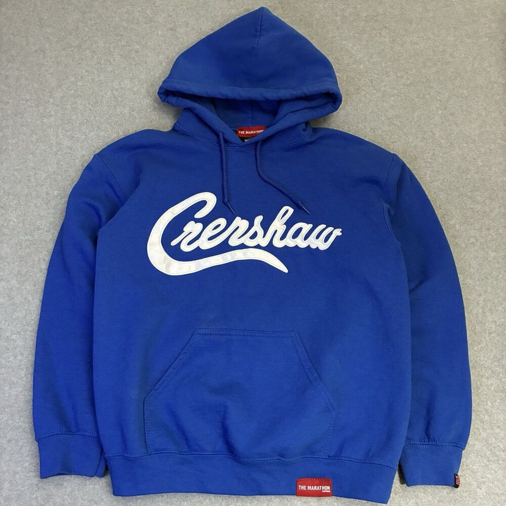 The Marathon Crenshaw Blue Pullover Hoodie Men’s Medium Streetwear